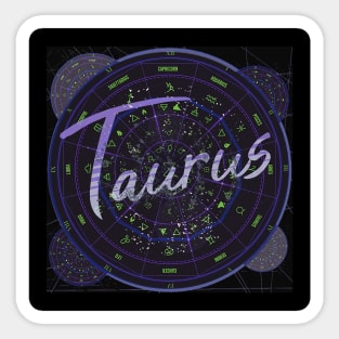 Taurus Zodiac Astrology Sticker